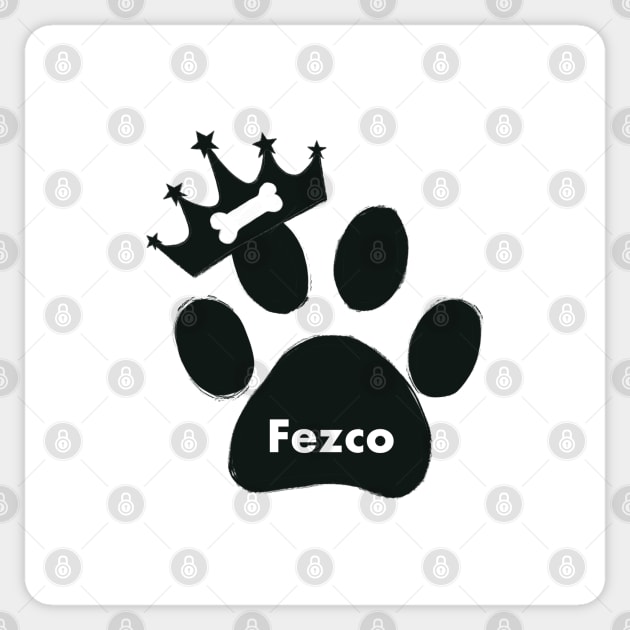 Fezco name made of hand drawn paw prints Sticker by GULSENGUNEL